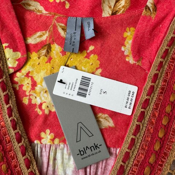 Anthropologie Bl-nk Stephanie Long Sleeve Boho Top NWT $118 - Picture 8 of 10